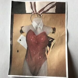 Red Strapless Bodysuit- Valentines bunny play suit!
